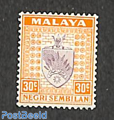 Negri Sembilan, 30c, stamp out of set