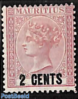 2 CENTS on 10p, Stamp out of set