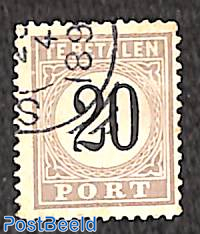 20c, type III, Stamp out of set