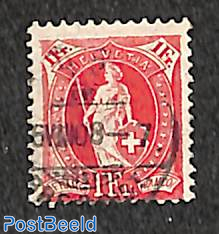 1fr, perf. 11.5:12, silk paper, Stamp out of set