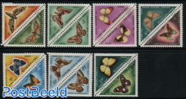 Postage due, butterflies 7x2v [:]