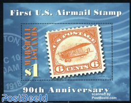 First U.S. Airmail stamp s/s