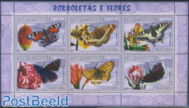 Butterflies & flowers 6v m/s