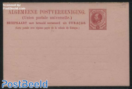 Postcard with paid answer 5+5c, 4th address line = 72mm