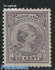 25c MNH, Short perf. on right side