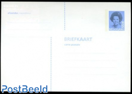 Postcard, Beatrix 55c, blue (148x102mm, Phosphor bar: 3x25mm)