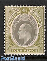 South Nigeria, 4d, WM Crown-CA, Stamp out of set