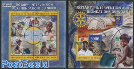 Rotary aid at innondations 2 s/s
