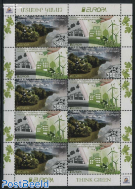 Europa, Think Green minisheet (with 5 sets)