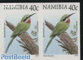 40c, Bee-eater, imperforated pair