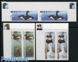 Grebes of Namibia 3v, imperforated pairs