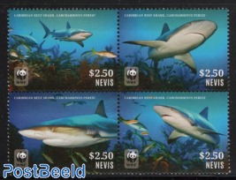 WWF, Caribbean Reef Shark $2,50, 4v [+]