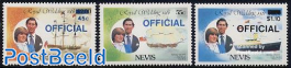 Official overprints 3v (with ship)