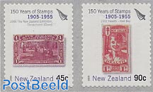 150 years stamps 2v s-a (1905-1955 period)