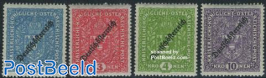 Deutschoesterreich overprints 4v