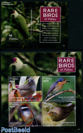 Rare Birds of Palau 2 s/s