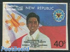 Marcos re-election 1v imperforated