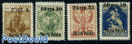 Definitives, overprints 4v