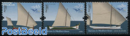 Boats of the Mediterranean 3v, Joint Issue Euromed