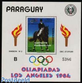 Olympic Games s/s, horse (A or B before number)