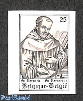 Holy Bernard of Clervaux 1v, imperforated