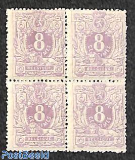 8c violet, block of 4 [+], MNH