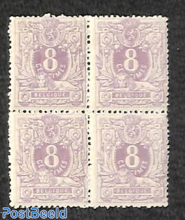 8c violet, block of 4 [+], MNH