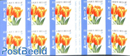 Tulips booklet pane, imperforated