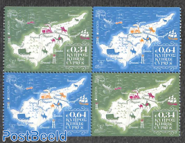 Europa, Old postal roads 2x2v from booklet