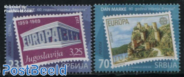Stamp Day, 60 Years Europa Stamps 2v