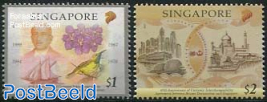 45th anniversary of currency interchangeability with Brunei 2v