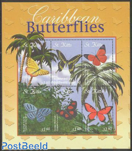 Butterflies 6v m/s, Phoebis philea
