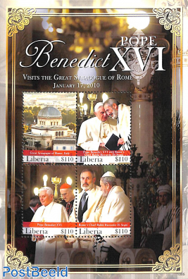 Pope Benedict XVI visits the Rome Synagoge 2 s/s