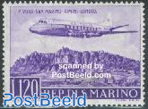 San Marino-London flight 1v