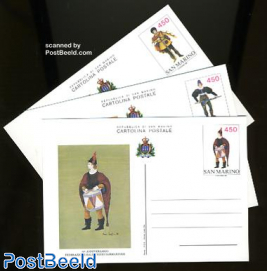 Postcard set 450L, Uniforms (3 cards)
