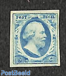 5c blue, Plate IV, pos. 71, Unused without gum