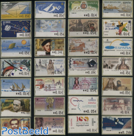 Automat stamps with Euro values 28v
