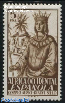 spanish West-Africa, Queen Isabella I 1v