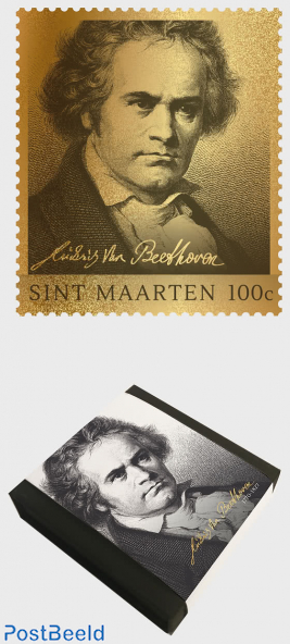 Beethoven 1v, golden stamp