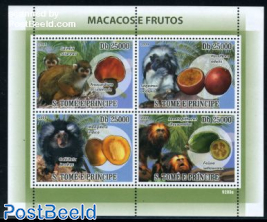 Macaques & fruits 4v m/s