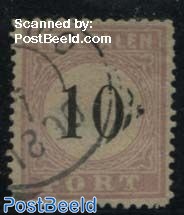 Postage due 10c, Type III, Stamp out of set