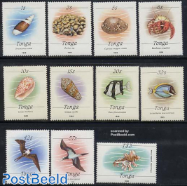 Definitives, shells with year 1988 11v