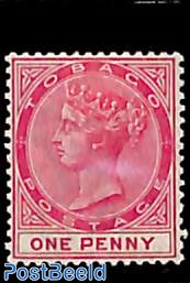 Tobago, 1d,  Stamp out of set