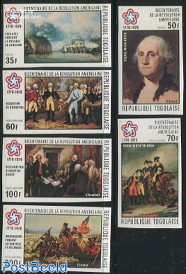 American bicentenary 6v, imperforated