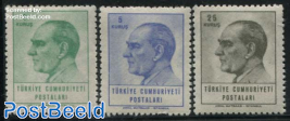 Definitives, Ataturk 3v
