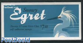 Snow Egret foil booklet