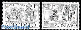 Holy popes Zosimo and Adeodato I 2v