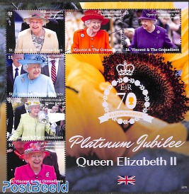 Queen Elizabeth II, Platinum jubilee 6v m/s