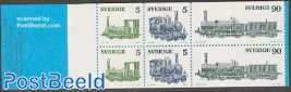 Steam locomotives 2x3v in booklet