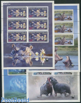 WWF, Hippo 4 minisheets